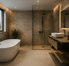 Bagno moderno effetto spa