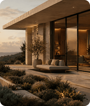 Casa moderna con terrazza panoramica